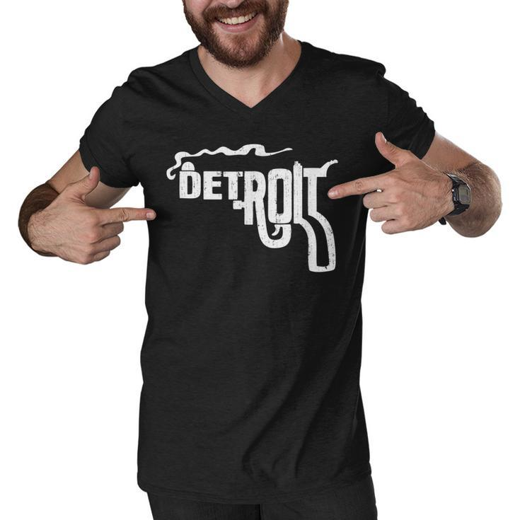 Detroit Smoking Gun Vintage  Men V-Neck Tshirt