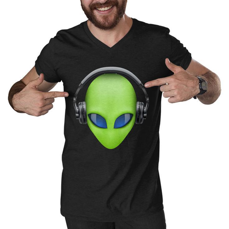 Dj Alien Headphones Tshirt Men V-Neck Tshirt