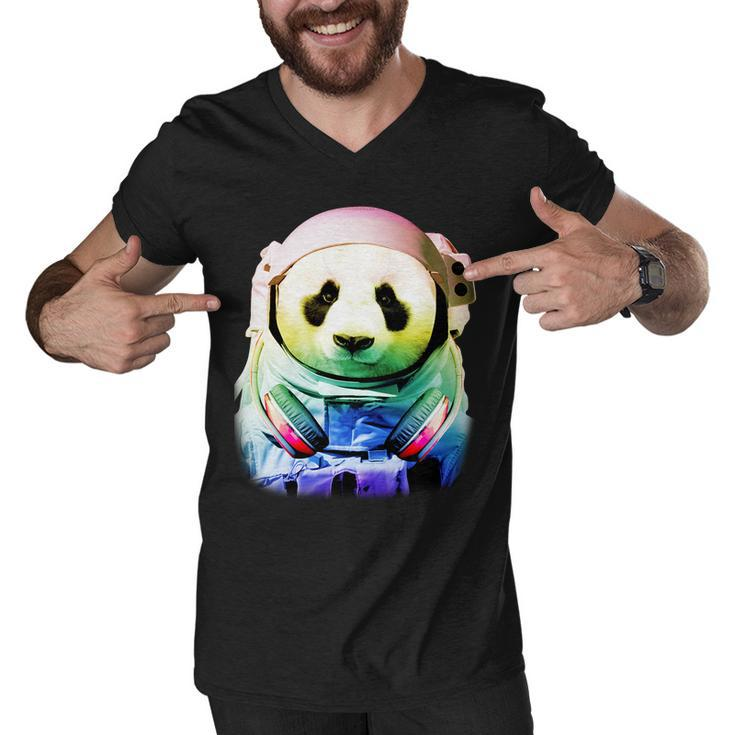 Dj Panda Astronaut Men V-Neck Tshirt