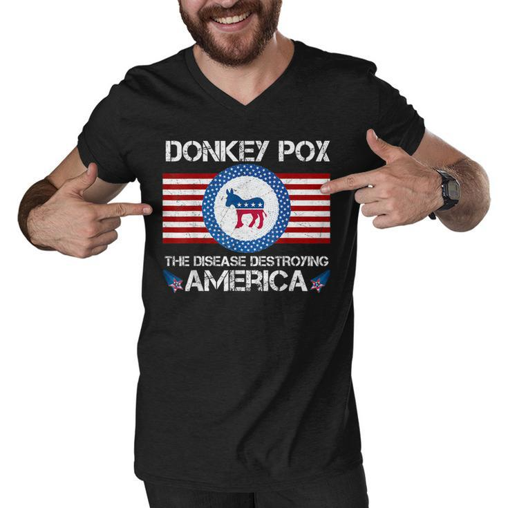 Donkey Pox The Disease Destroying America Funny  Men V-Neck Tshirt