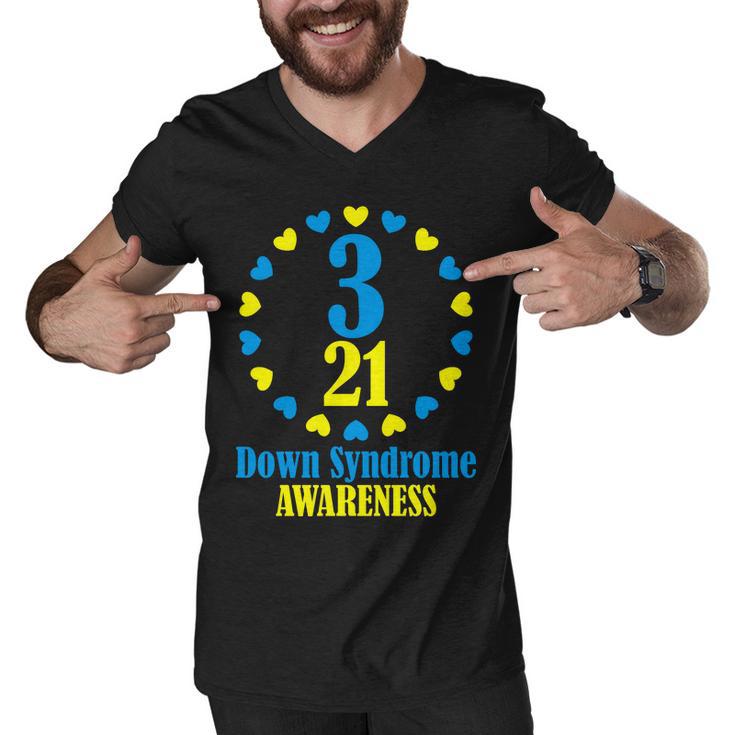 Down Syndrome Awareness V3 Men V-Neck Tshirt