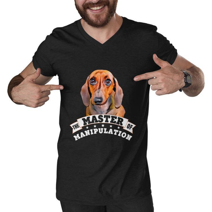 Doxie Wiener Dog Lover Pet Dad Mom Funny Dachshund Gift Men V-Neck Tshirt