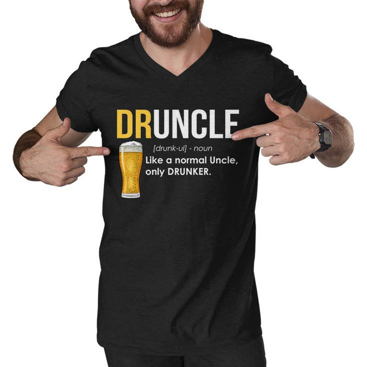 Druncle Like A Normal Uncle Only Drunker Tshirt Men V-Neck Tshirt