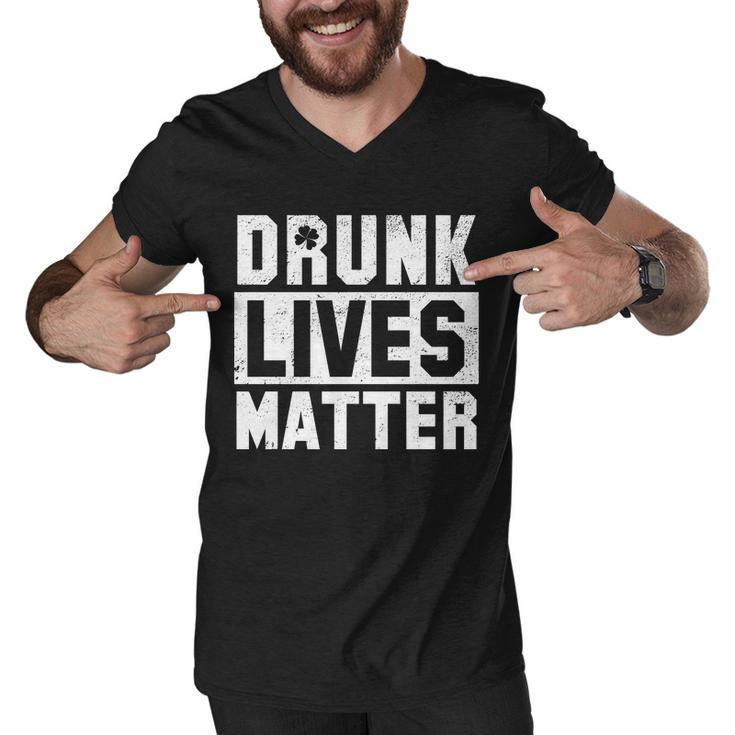 Drunk Lives Matter Vintage Irish Clover Tshirt Men V-Neck Tshirt
