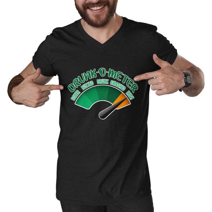 Drunk O Meter Sober Buzzed Smashed Irish Men V-Neck Tshirt