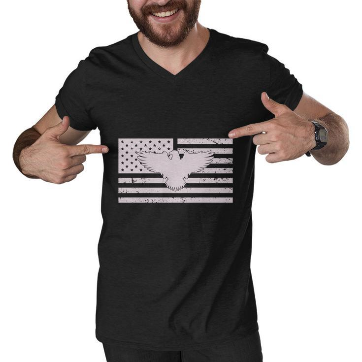 Eagle Graphic 4Th Of July American Independence Day Flag Plus Size Men V-Neck Tshirt