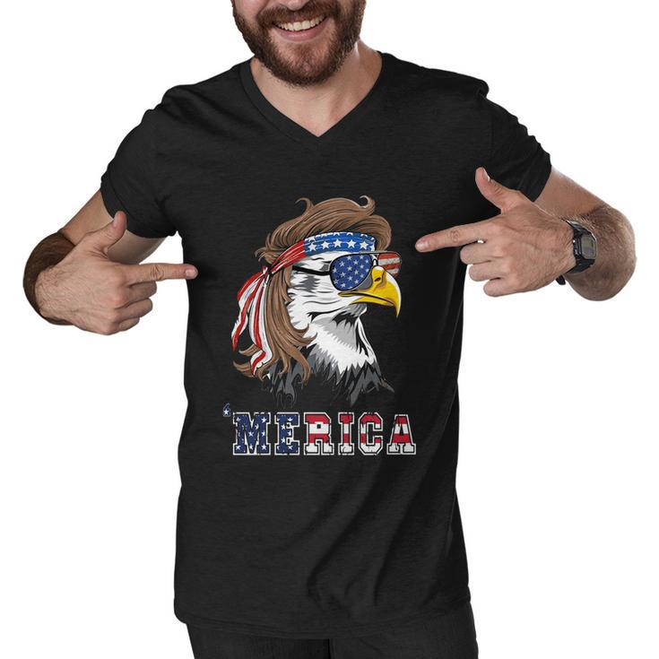 Eagle Mullet 4Th Of July American Usa Us Flag Merica Eagle Gift Men V-Neck Tshirt