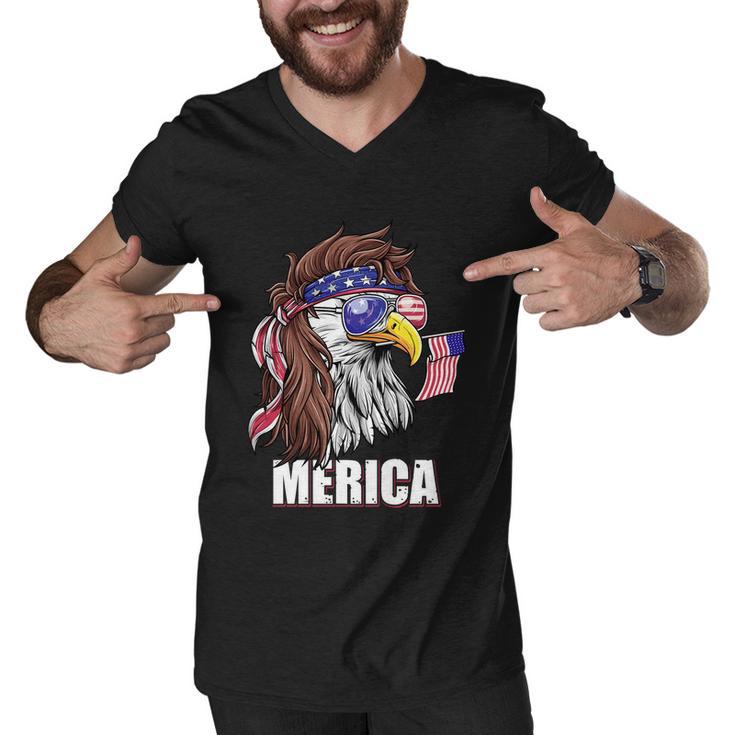 Eagle Mullet 4Th Of July Usa American Flag Merica Funny Gift V2 Men V-Neck Tshirt