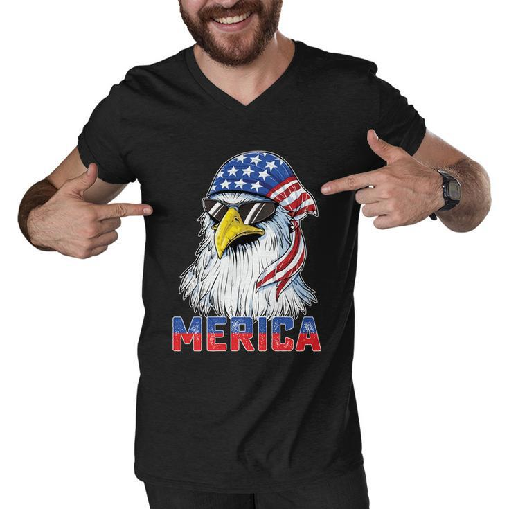 Eagle Mullet 4Th Of July Usa American Flag Merica Gift V10 Men V-Neck Tshirt