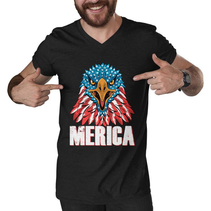 Eagle Mullet 4Th Of July Usa American Flag Merica Gift V6 Men V-Neck Tshirt