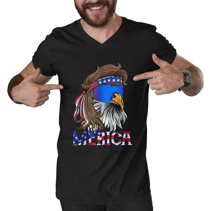 Eagle Mullet 4Th Of July Usa American Flag Merica Gift V9 Men V-Neck Tshirt