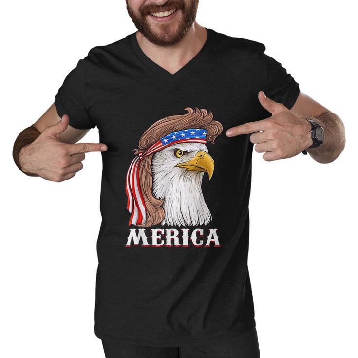 Eagle Mullet 4Th Of July Usa American Flag Merica V3 Men V-Neck Tshirt