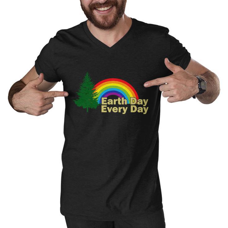 Earth Day Every Day Rainbow Men V-Neck Tshirt