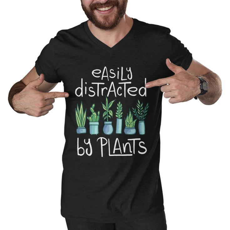 Easily Distracted By Plants V2 Men V-Neck Tshirt