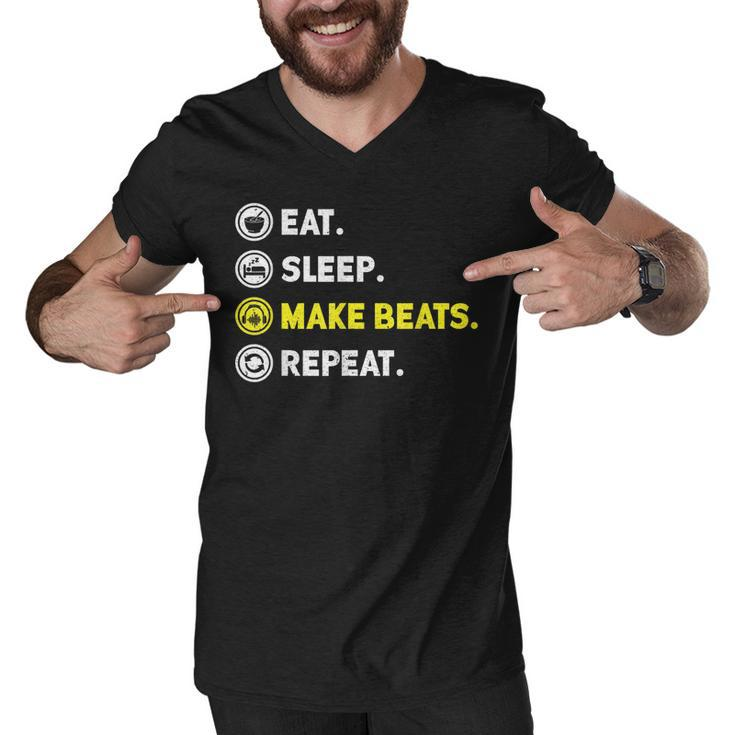 Eat Sleep Make Beats Beat Makers Music Producer Dj Mens  Men V-Neck Tshirt