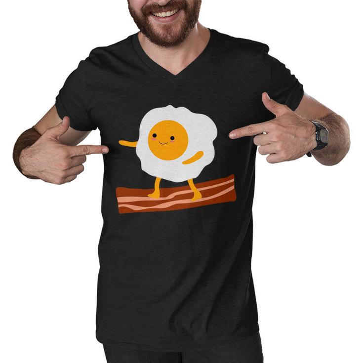 Egg Surfing On Bacon Men V-Neck Tshirt