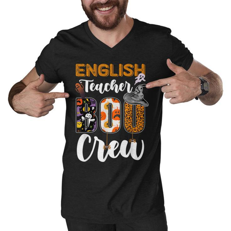 English Teacher Boo Crew Funny Halloween Matching Costume  Men V-Neck Tshirt