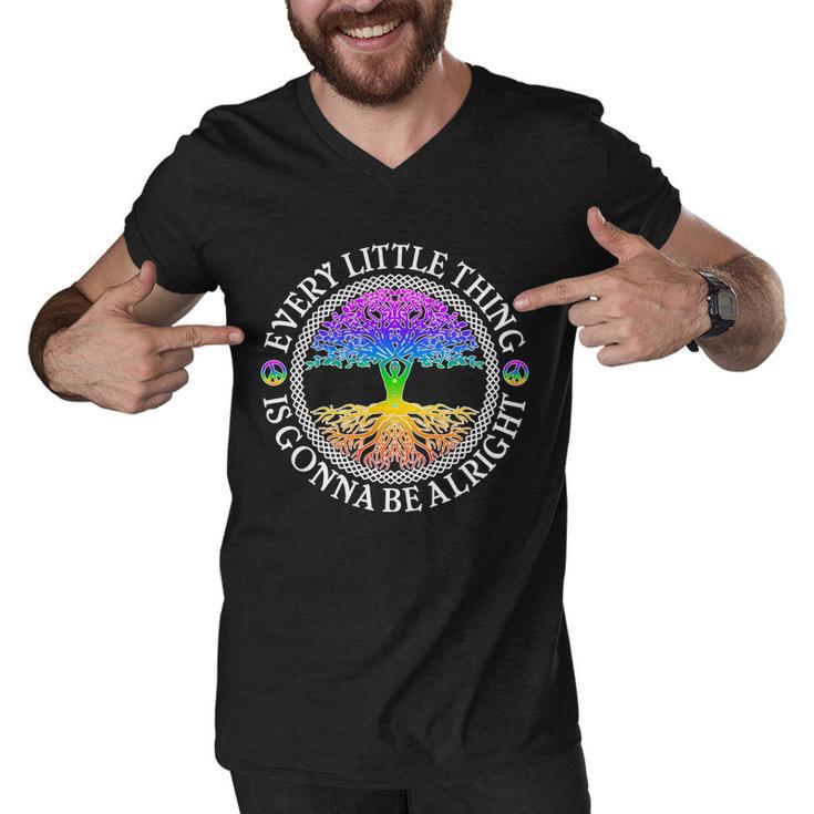 Every Little Thing Is Gonna Be Alright Yoga Tree Men V-Neck Tshirt