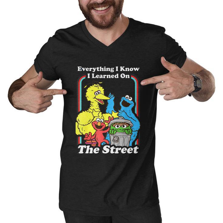 Everything I Know I Learned On The Streets Men V-Neck Tshirt