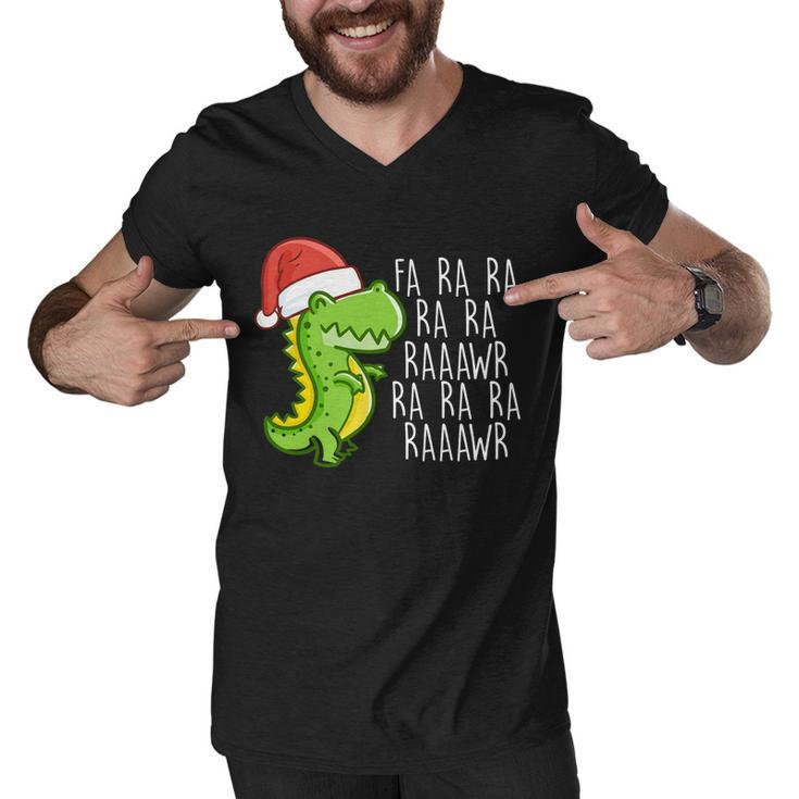 Fa Ra Ra Rawr Dinosaur Christmas Tshirt Men V-Neck Tshirt
