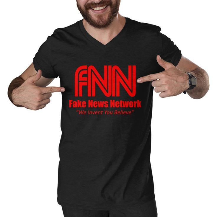Fake News Network Ffn We Invent You Believe Donald Trump Men V-Neck Tshirt