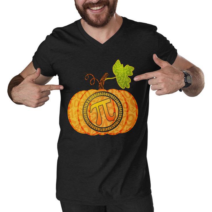 Fall Pumpkin Pi 314 Autumn Men V-Neck Tshirt