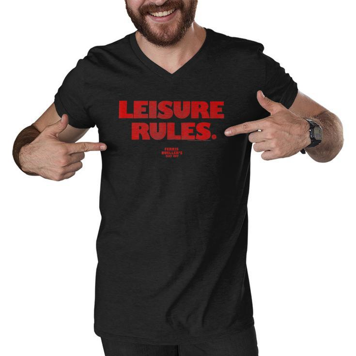 Ferris Bueller&8217S Day Off Leisure Rules Men V-Neck Tshirt