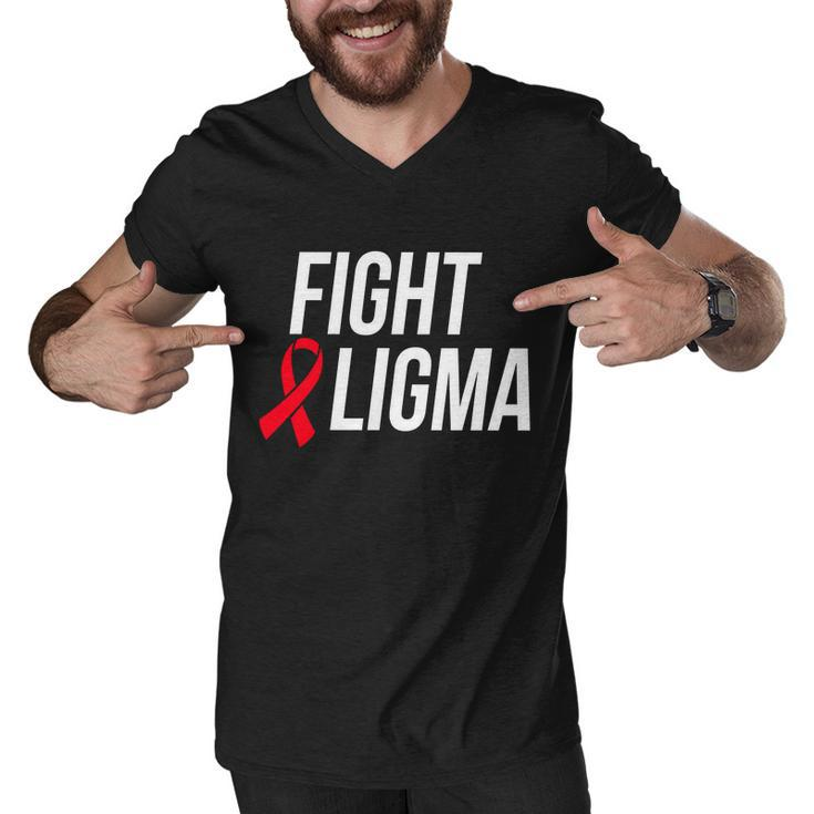 Fight Ligma Funny Meme Men V-Neck Tshirt