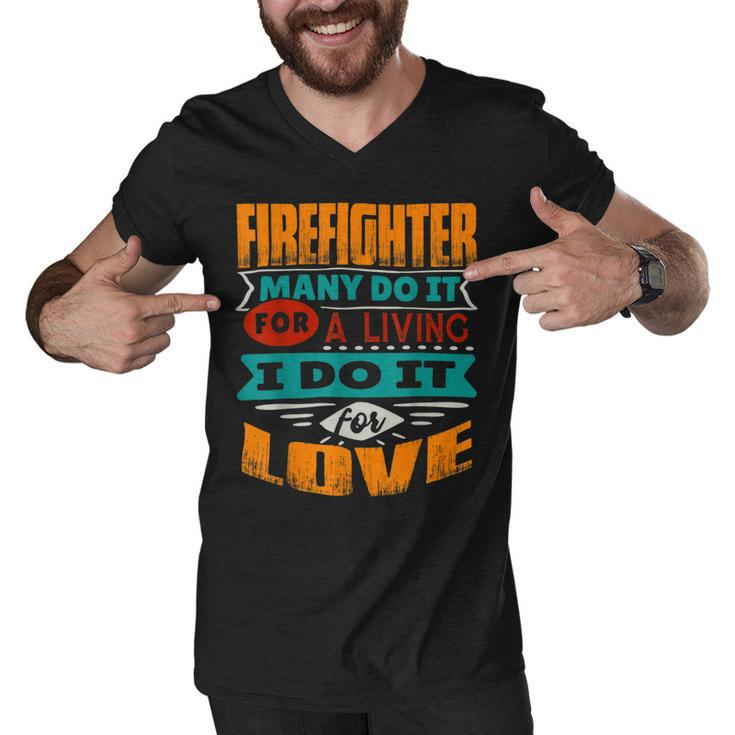 Firefighter Funny Firefighter Quote I Am Echocardiographer For Love Men V-Neck Tshirt