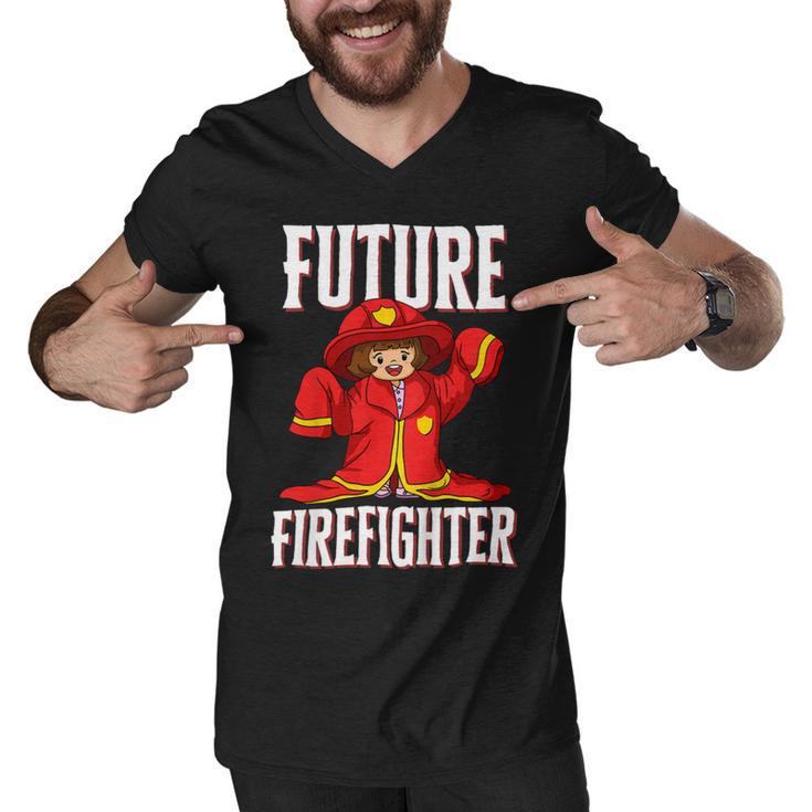 Firefighter Future Firefighter For Young Girls Men V-Neck Tshirt