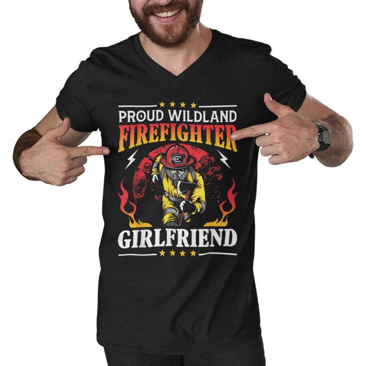 Firefighter Proud Wildland Firefighter Girlfriend Gift V2 Men V-Neck Tshirt