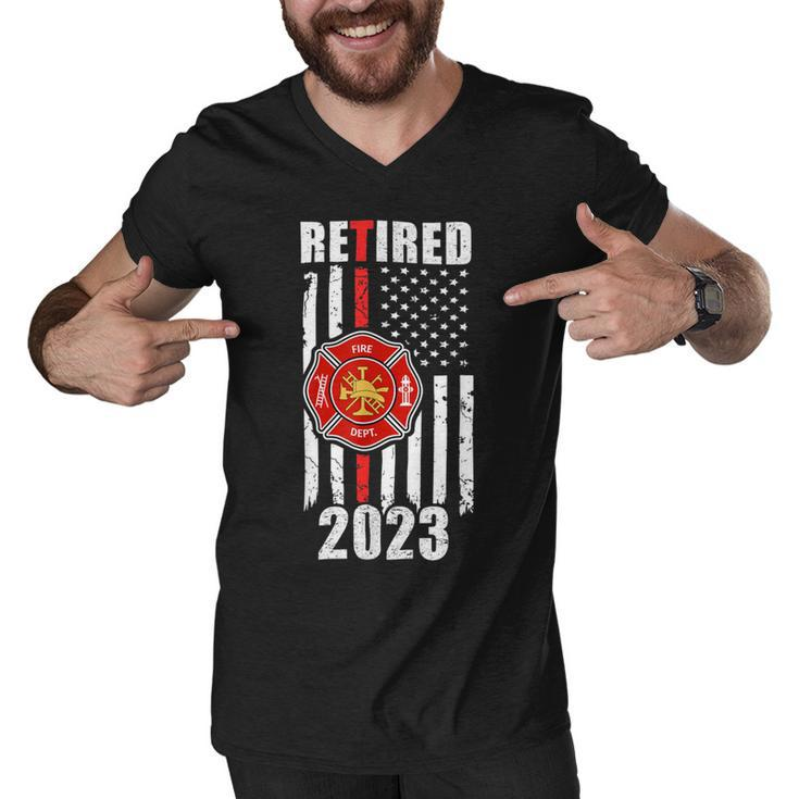 Firefighter Retired Firefighter T Shirt Fire Fighter Retirement Shirt Men V-Neck Tshirt