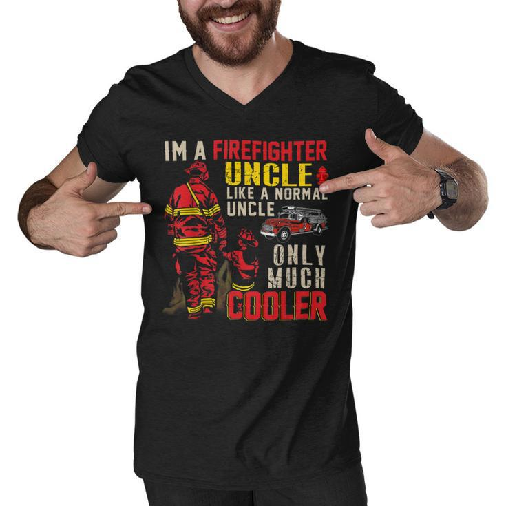 Firefighter Vintage Im A Firefighter Uncle Definition Much Cooler Men V-Neck Tshirt
