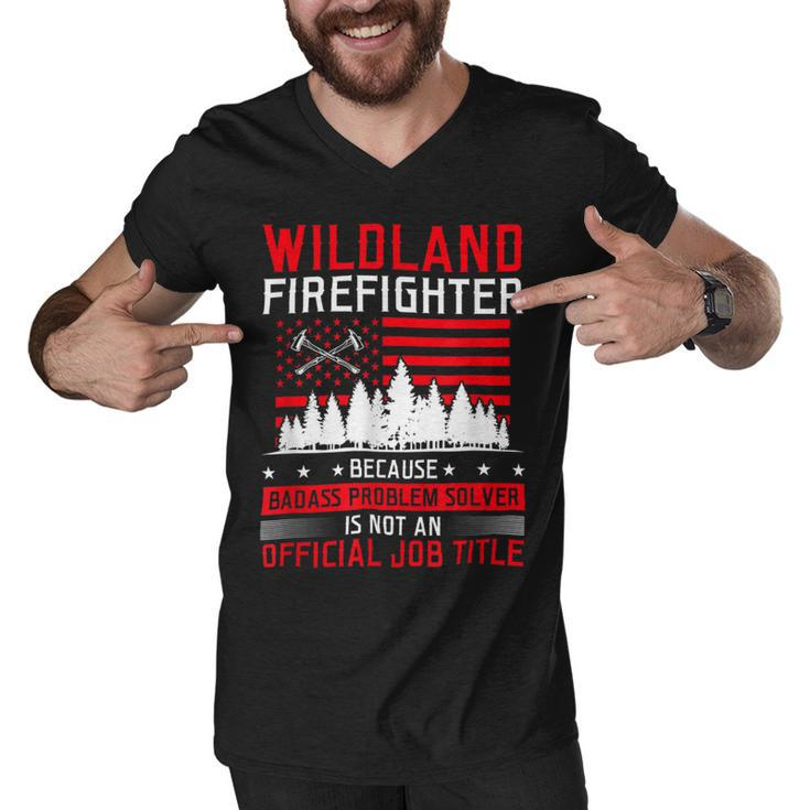 Firefighter Wildland Firefighter Job Title Rescue Wildland Firefighting Men V-Neck Tshirt