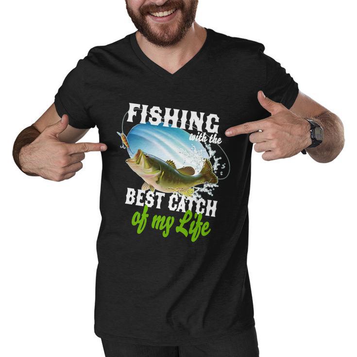 Fishing Husband Wife Marriage Men V-Neck Tshirt