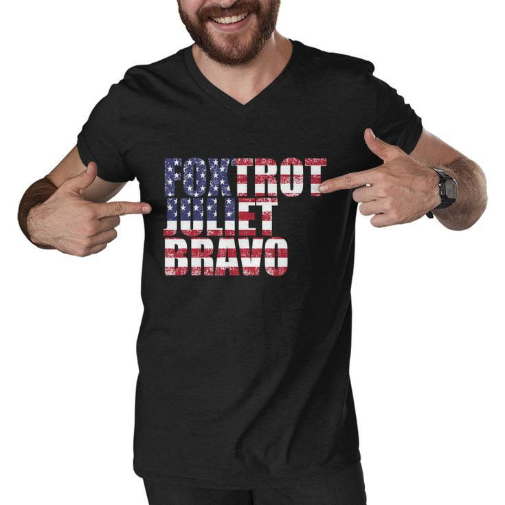 Fjb Foxtrot Juliet Bravo Usa Anti Biden Tshirt Men V-Neck Tshirt