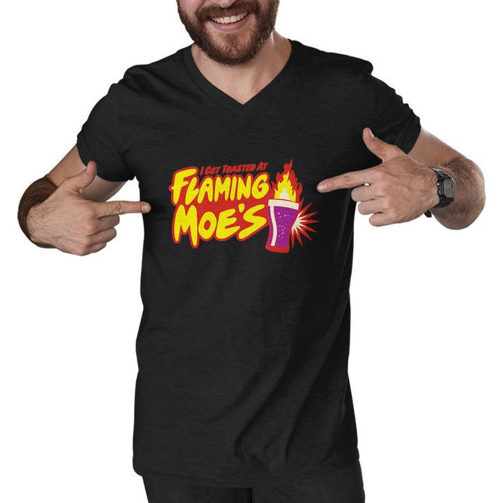 Flaming Moe&S Men V-Neck Tshirt