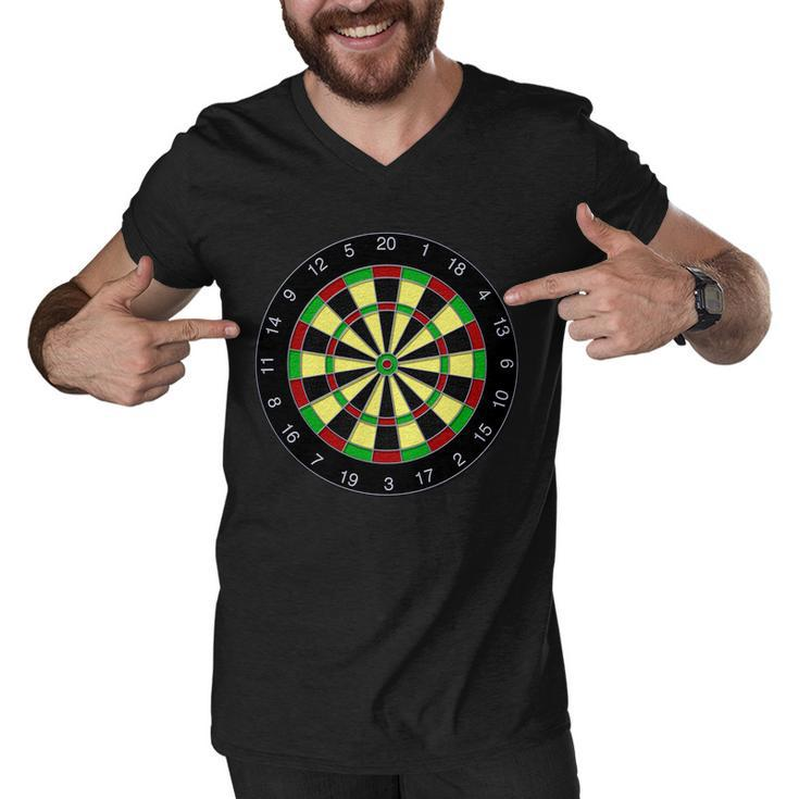 Flat Dart Board Gaming Tshirt Men V-Neck Tshirt