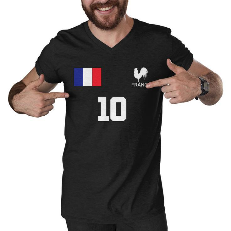 France Soccer Jersey Men V-Neck Tshirt