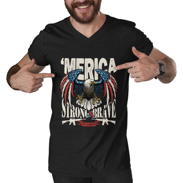 Funny 4Th Of July Usa Flag American Patriotic Eagle Gift Men V-Neck Tshirt