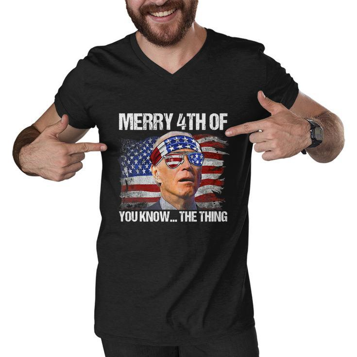 Funny Biden Dazed Merry 4Th Of You Know The Thing Tshirt Men V-Neck Tshirt