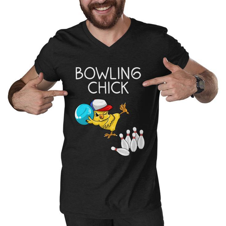 Funny Bowling Gift For Women Cute Bowling Chick Sports Athlete Gift Men V-Neck Tshirt