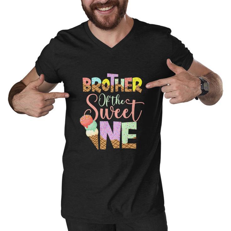 Funny Brother Of The Sweet One Cute Ice Cream Lovers Men V-Neck Tshirt