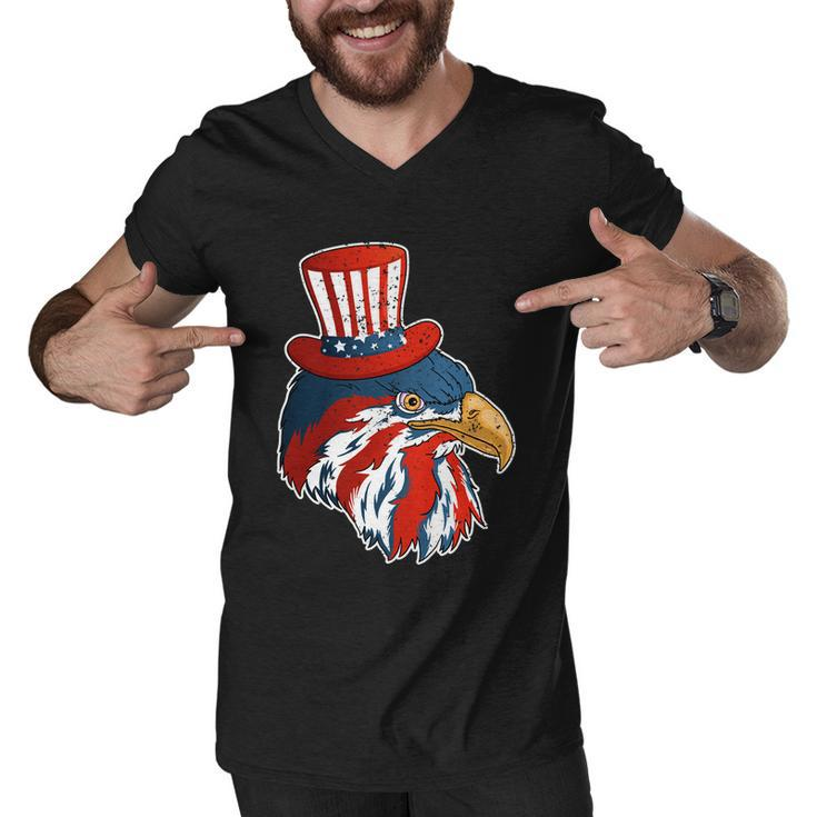 Funny Eagle Mullet 4Th Of July Cute Gift With American Flag Funny Gift Men V-Neck Tshirt