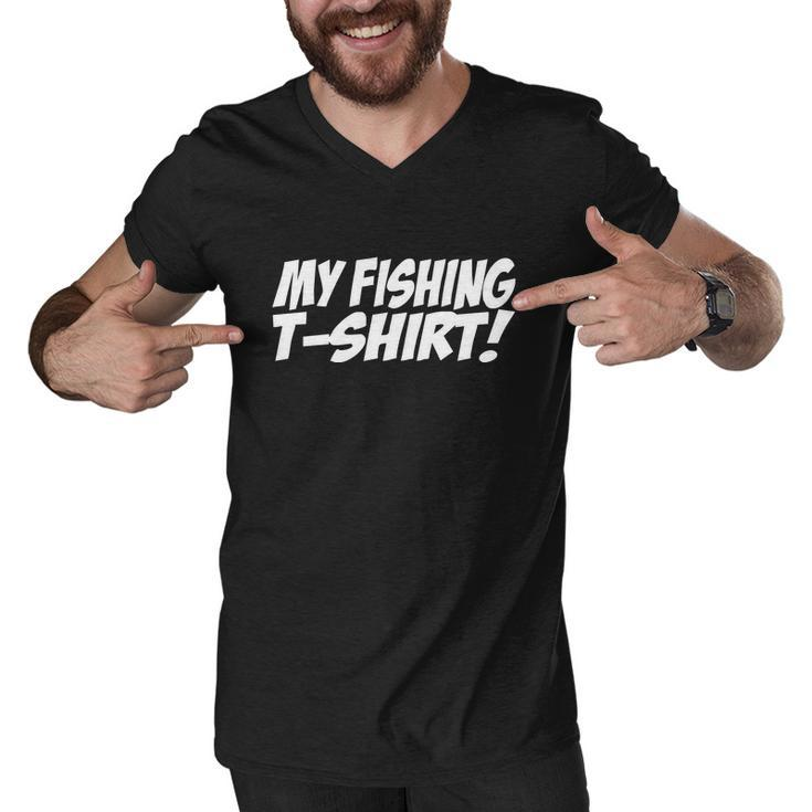 Funny Fishing V2 Men V-Neck Tshirt