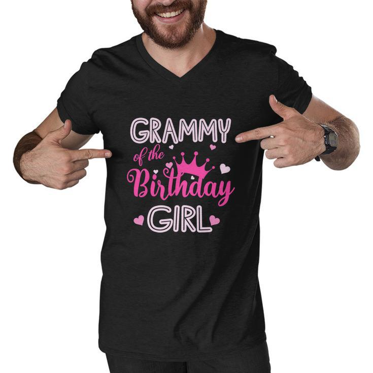 Funny Grammy Of The Birthday Girl Cute Pink Men V-Neck Tshirt