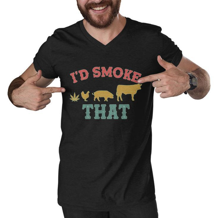 Funny Id Smoke That Marijuana Leaf Tshirt Men V-Neck Tshirt