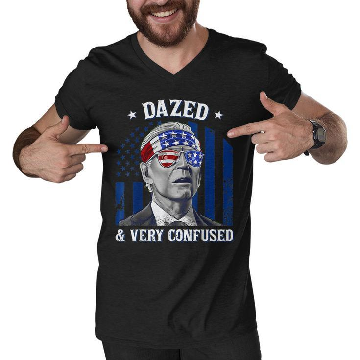 Funny Joe Biden Dazed And Very Confused 4Th Of July 2022  V3 Men V-Neck Tshirt