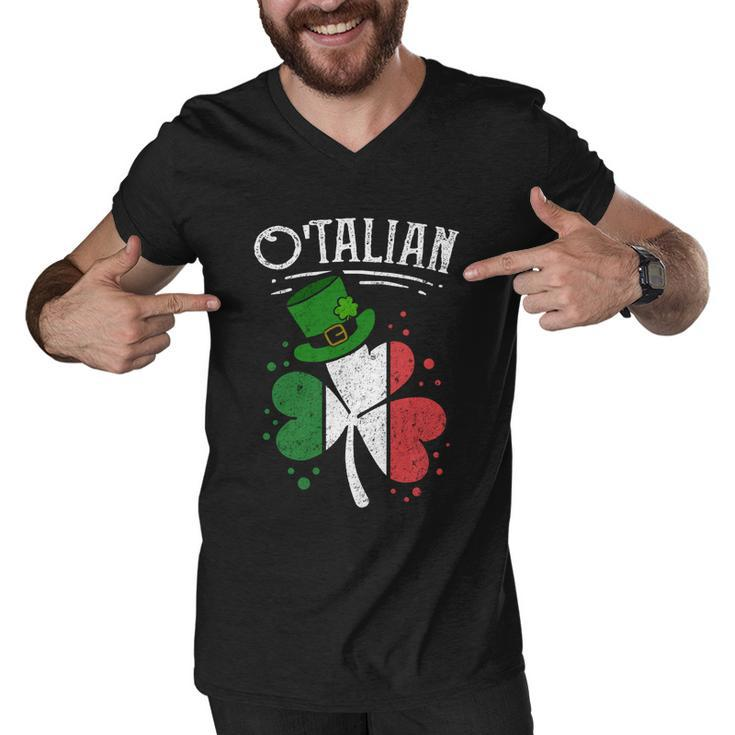 Funny Otalian Funny Italian Irish Relationship Gift Funny St Patricks Day Gift Men V-Neck Tshirt