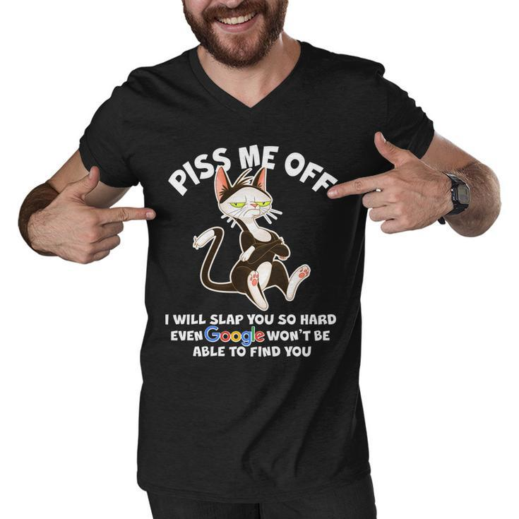 Funny Piss Me Off Cat Meme Men V-Neck Tshirt